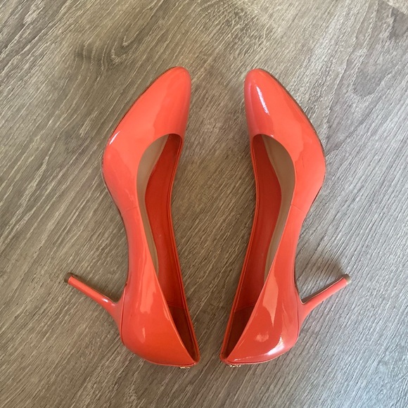 COACH | Salmon Pink Patent Leather Stilettos - Picture 8 of 8